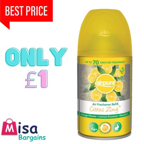 Airpure Refill in Different Scents Long-lasting Spray 250ml Scent Options Airpure Refill in Different Scents Long-lasting Spray 250ml Scent Options